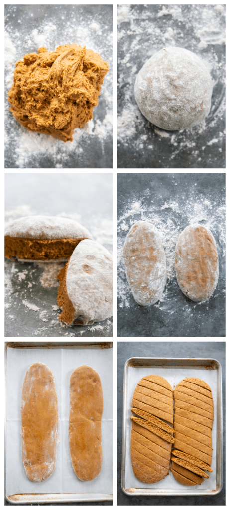process photo collage showing steps for making the cookies.