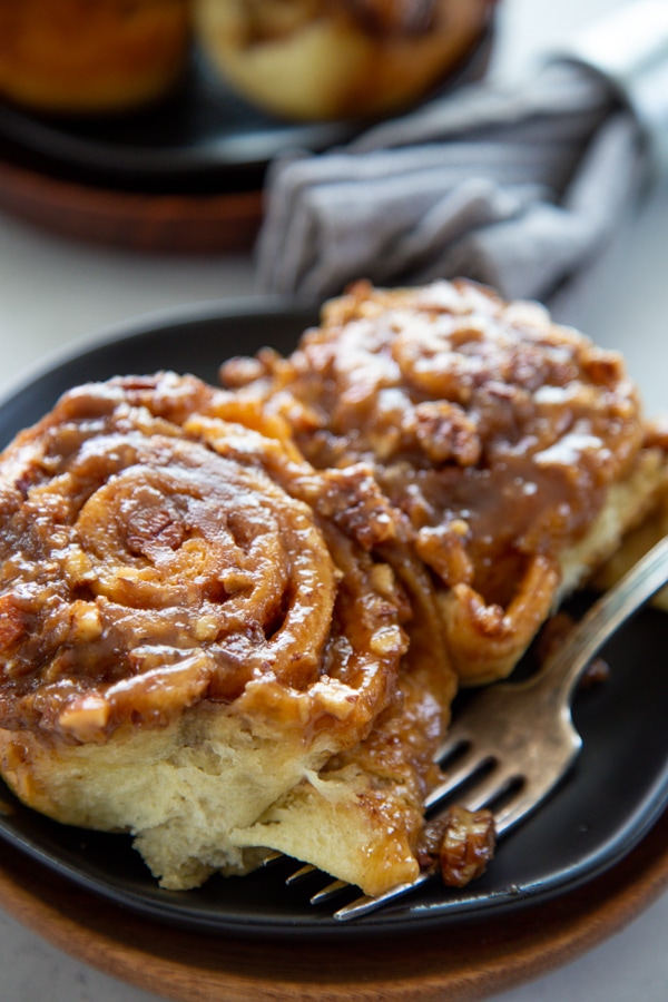 pecan rolls on plate