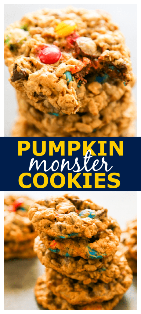 pumpkin monster cookies pinterest photo collage.