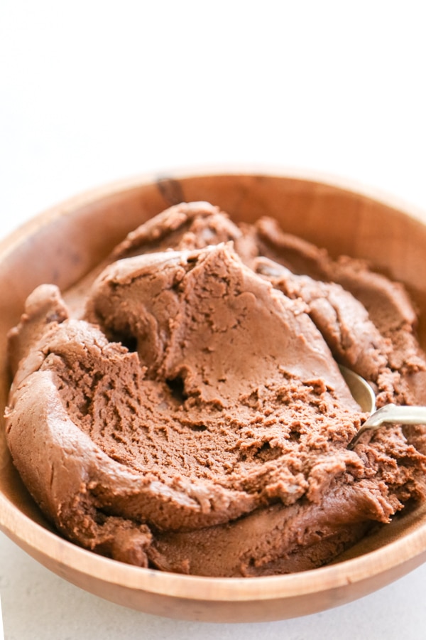 the brownie mixture in a bowl.