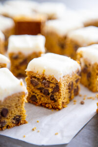 Pumpkin Chocolate Chip Cookie Bars