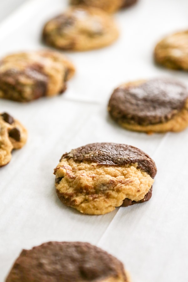 baked cookies on a pan.