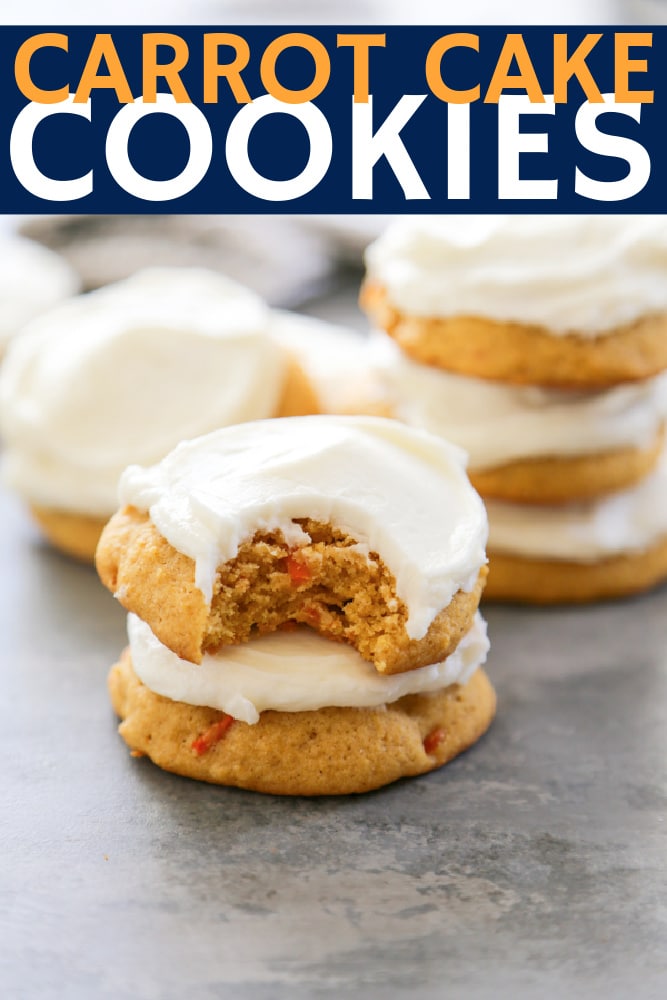 carrot cake cookies social media image.