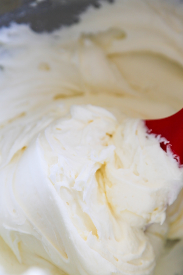 a bowl of cream cheese frosting.