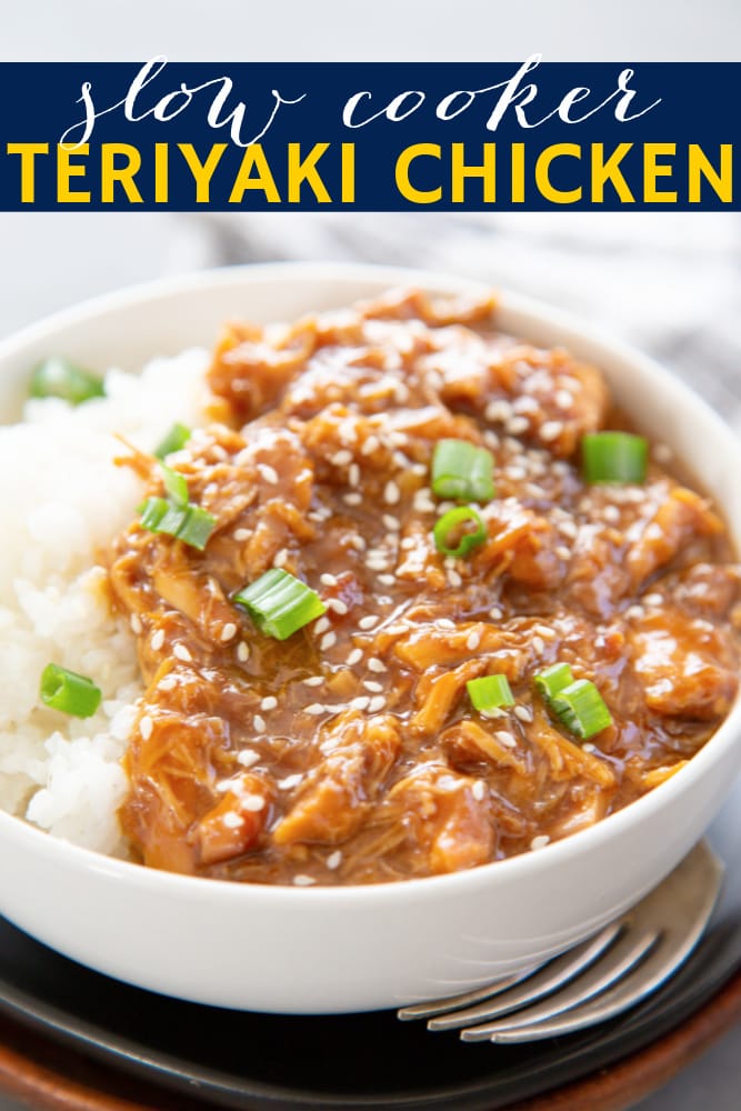 slow cooker chicken teriyaki pinterest graphic.