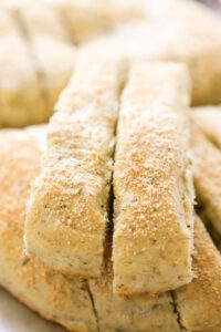 stack of breadsticks