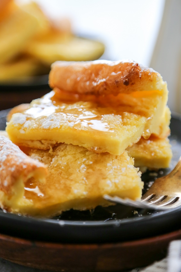 stack of german pancake slices