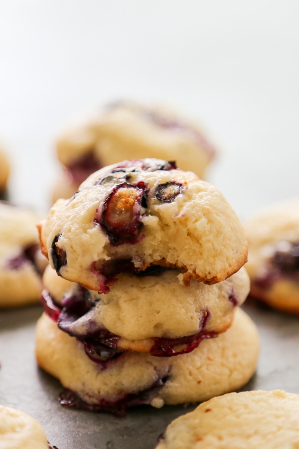 a stack of three cookies.