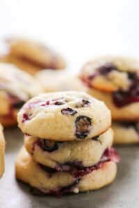 three cookies stacked on top of each other.