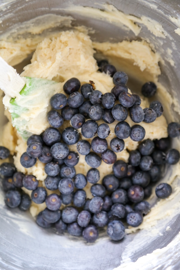blueberries added to the bowl.