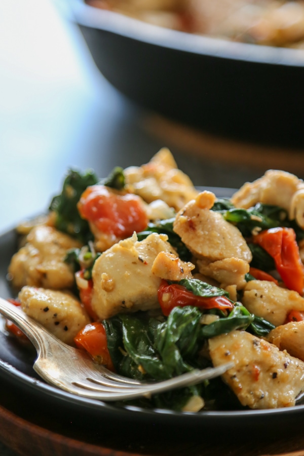 a plate of the final dish.