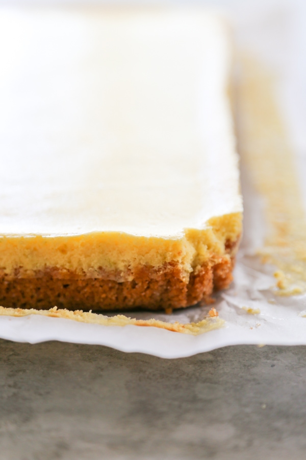 the baked crust and filling before it's sliced.