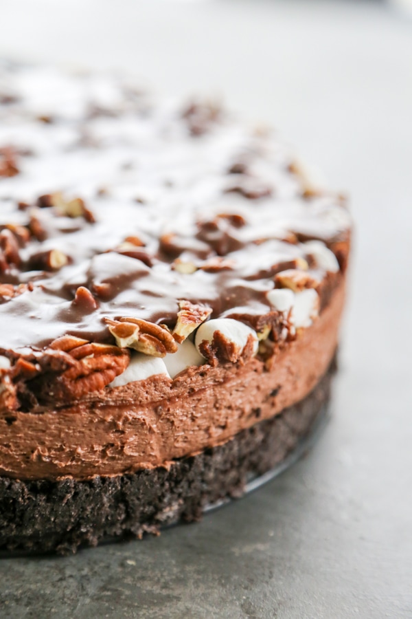 No Bake Mississippi Mud Pie Cheesecake.