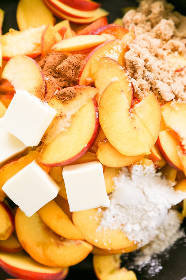 ingredients for the fruit topping.