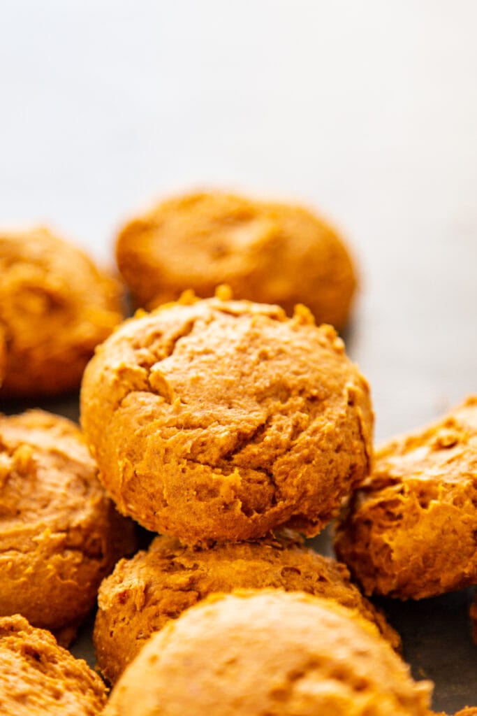 pumpkin cookies stacked 
