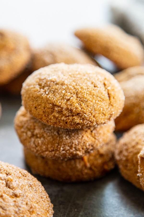 stack of pumpkin ginger cookies