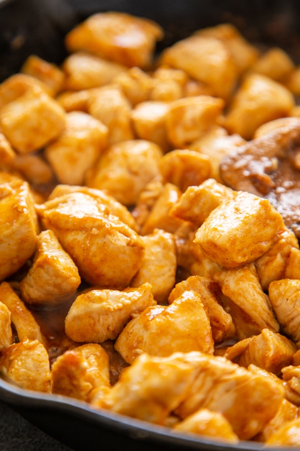 cooked chicken with taco seasoning