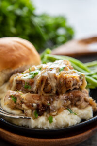 Slow Cooker French Onion Pork Chops