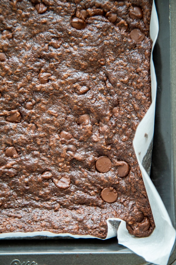 brownies baked in tin pan