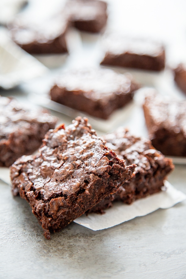 brownies on a serving board