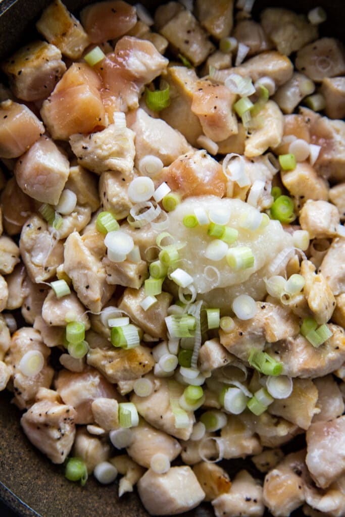 chicken with green onions and garlic