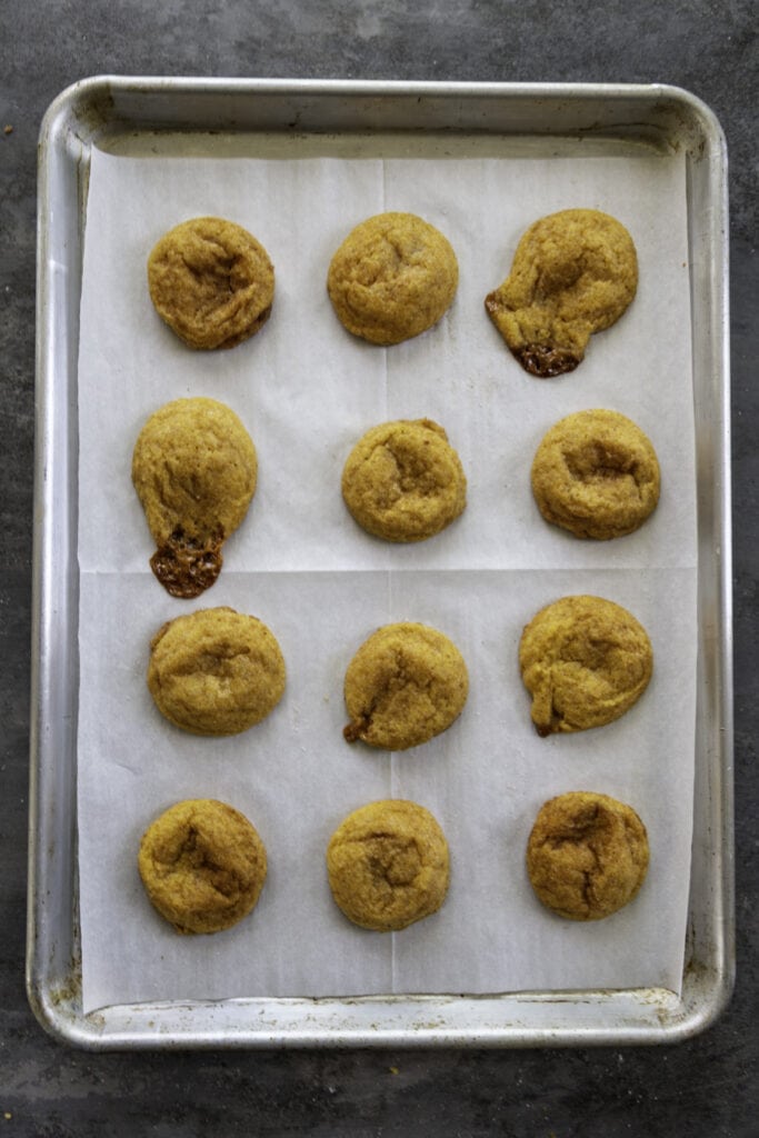 cookies on baking pan