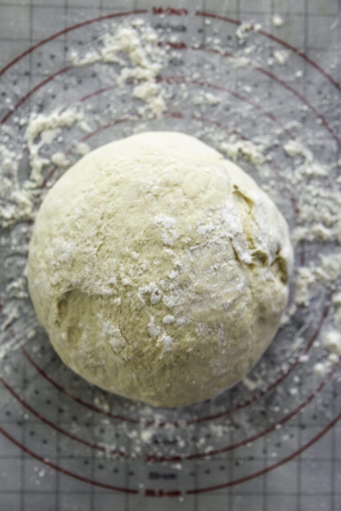 bread dough on mat