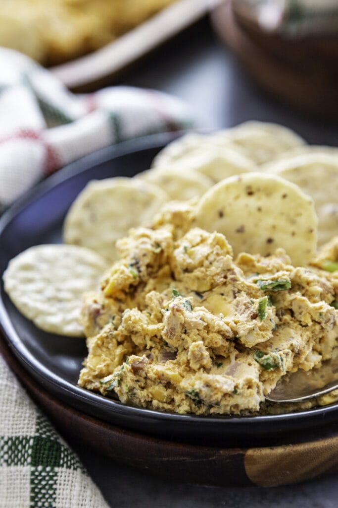 cream cheese ball on a plate