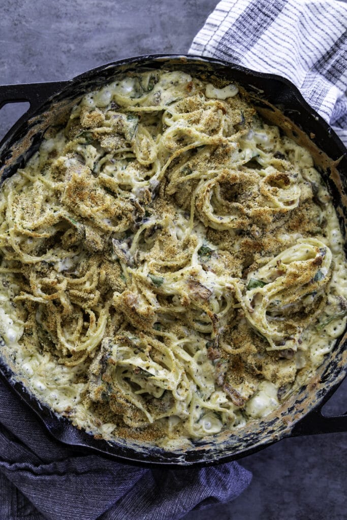 skillet of chicken Tetrazzini