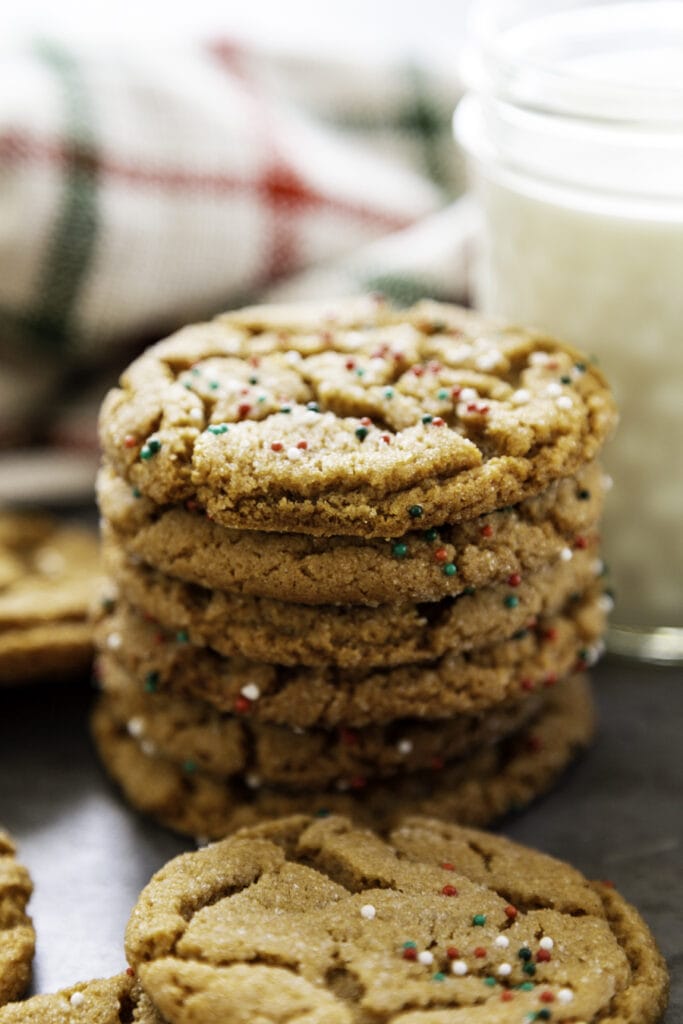 stack of ginger cookies