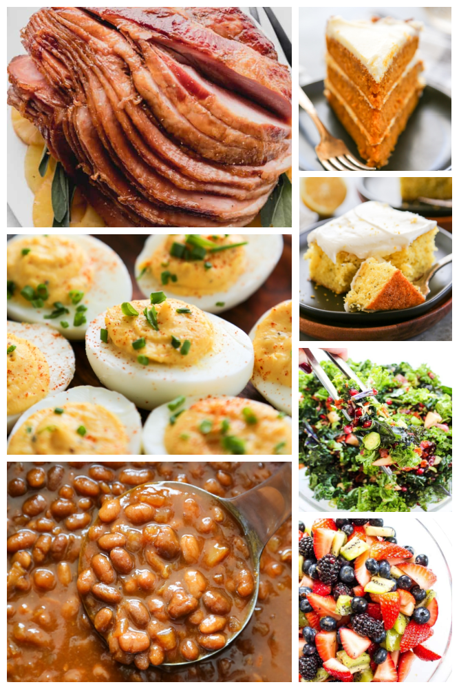 collage image of recipes for Easter
