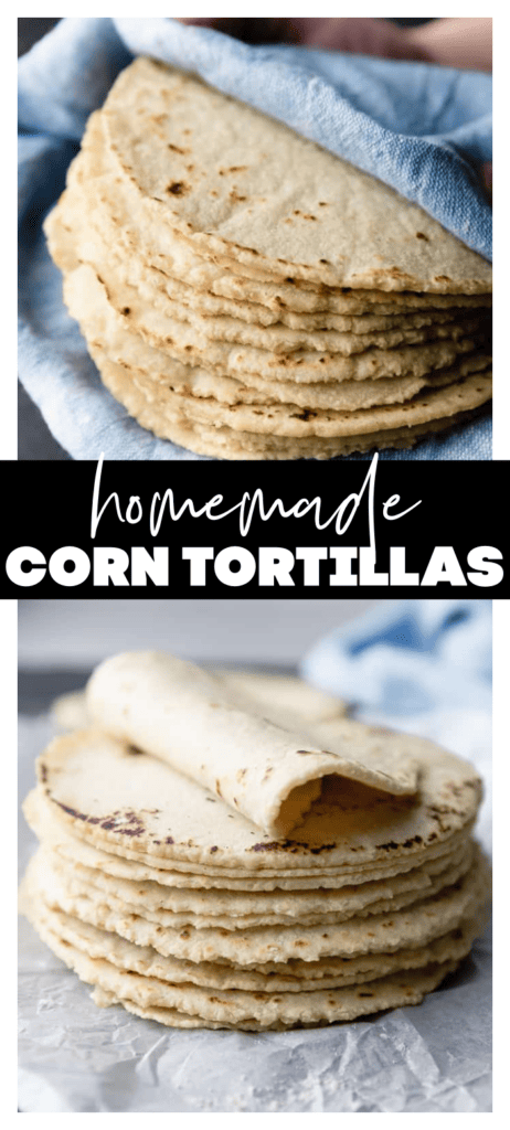 collage image of corn tortillas