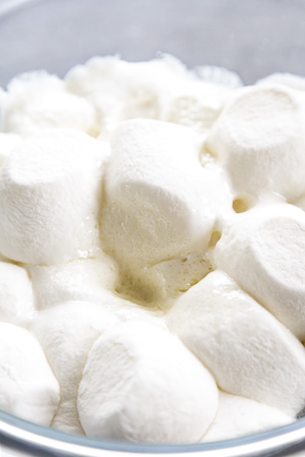 marshmallows being melted