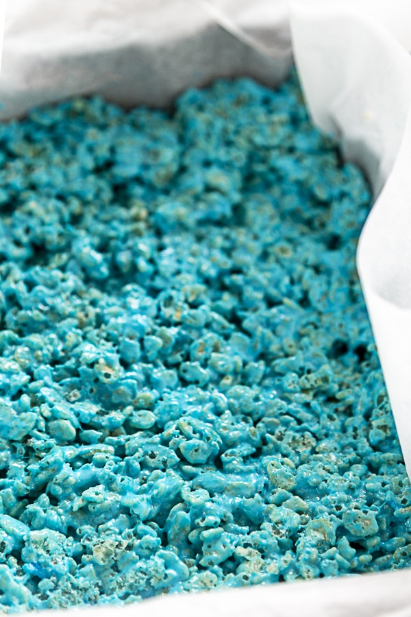 blue rice krispie treats