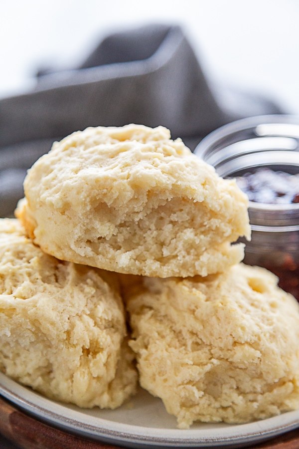 stack of biscuits on a plate