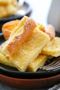 piece of german pancake on a plate