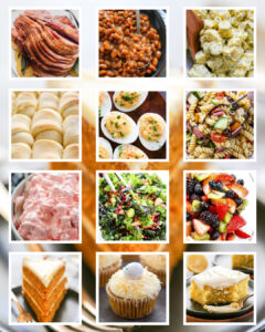 collage image of easter recipes