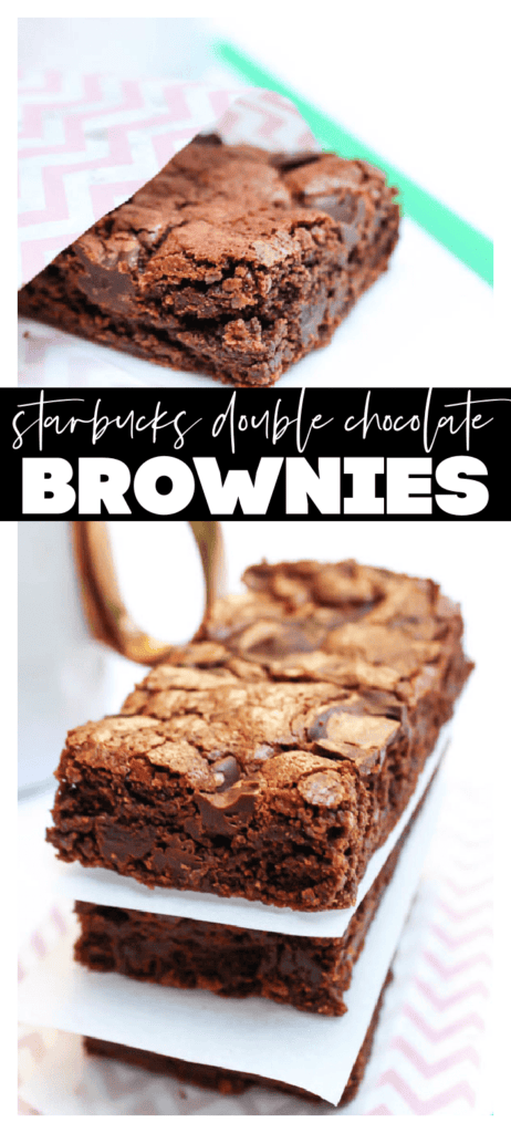 collage image of brownies with chocolate chips