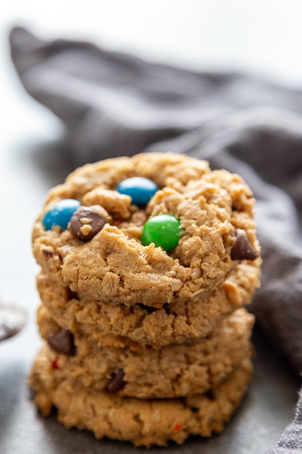 single stack of monster cookies