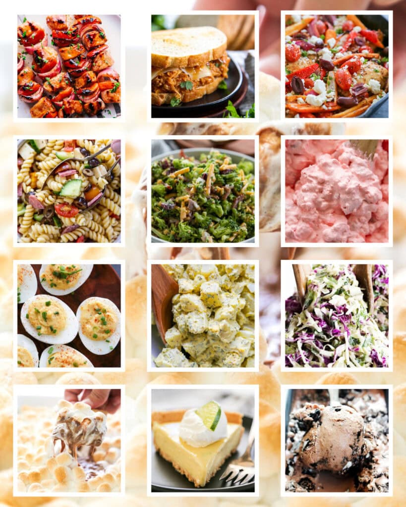 collage of a collection of summer recipes