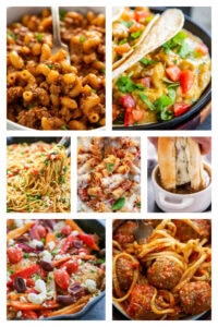back to school dinner ideas collage