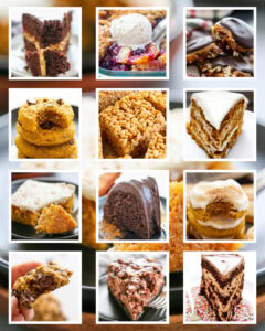 collage image of desserts