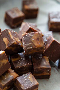 close up shot fudge