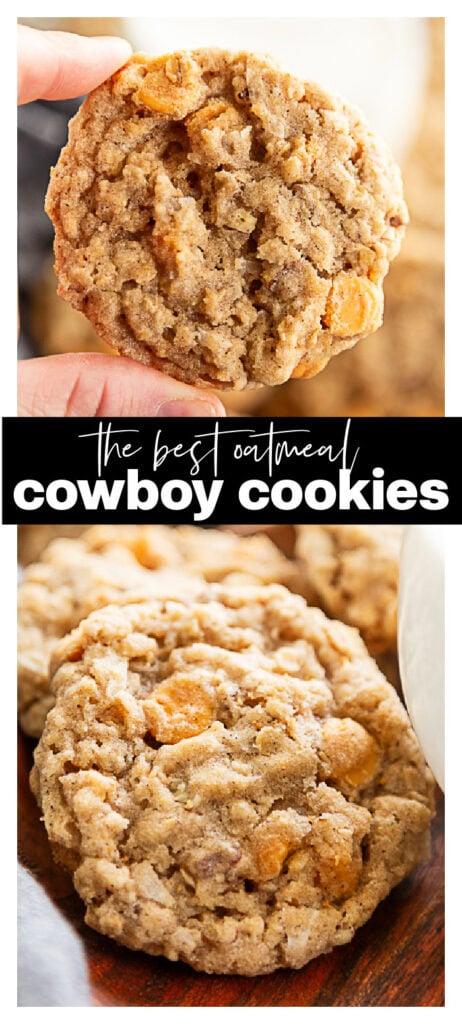 oatmeal cookies collage with recipe title