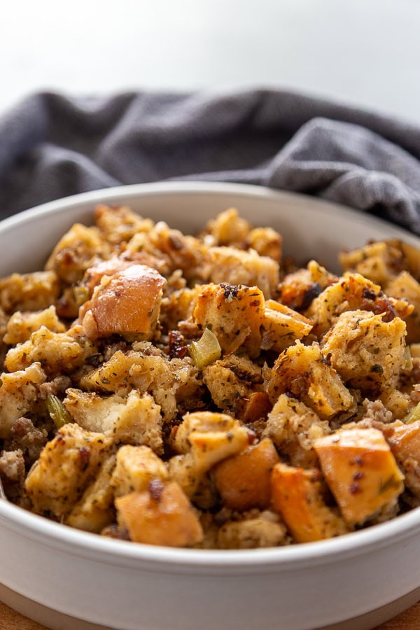 close up shot of Italian Stuffing