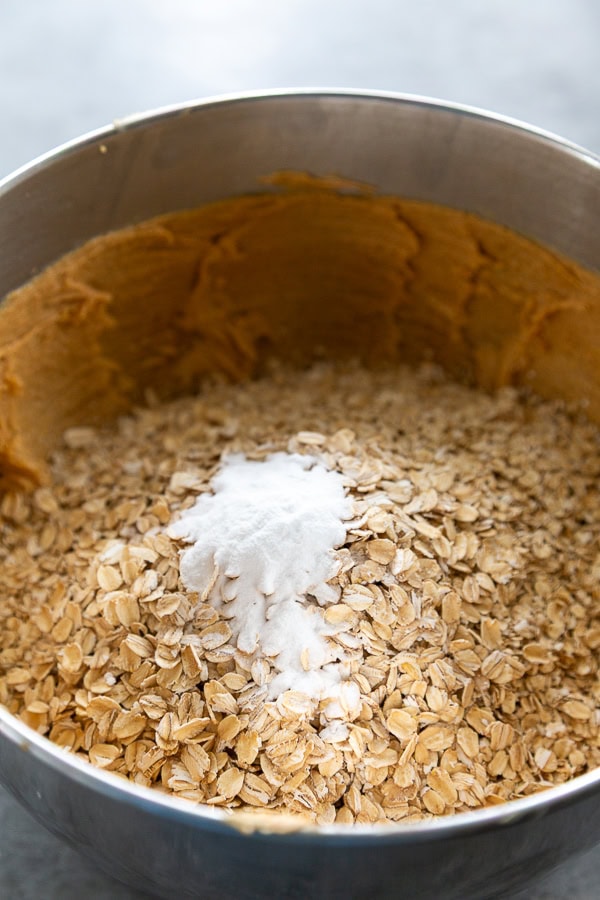 bowl of oats and baking soda