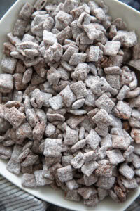 coated cereal in powdered sugar